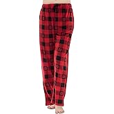 PJGGZ Plaid Pajama Pants Women - Fluffy Warm Fleece Pj Bottoms Soft Sleep Lounge Pants with Pockets