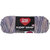 RED Heart E300.3972 Super Saver Yarn, Mulberry Mix
