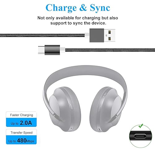 Akingdleo Replacement USB Charging Cable for Bose Noise Cancelling