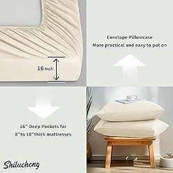 Shilucheng Tencel Sheets 4 Piece, 100% Eucalyptus