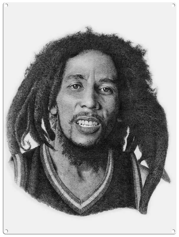Small (150 x 200mm) Metal Sign - Bob Marley