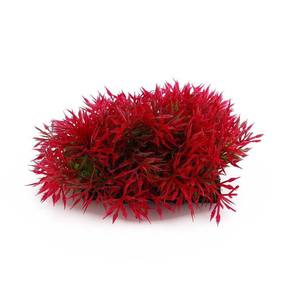 Artificial Plastic Water Grass for Aquarium Plants for Fish Jar Ornament (Color : Maple Red)