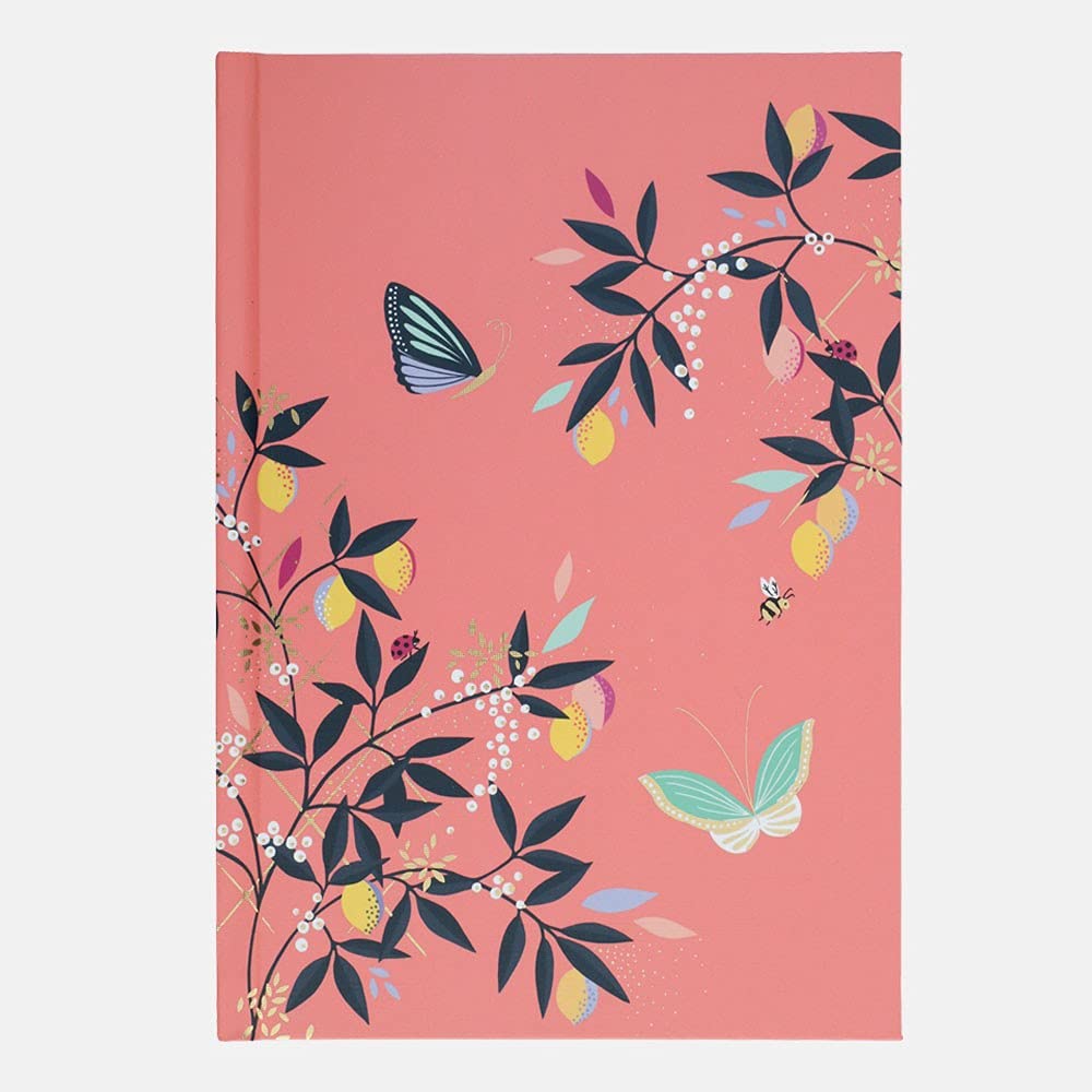 Sara Miller Coral Butterfly Brithdays and Address Contacts Book