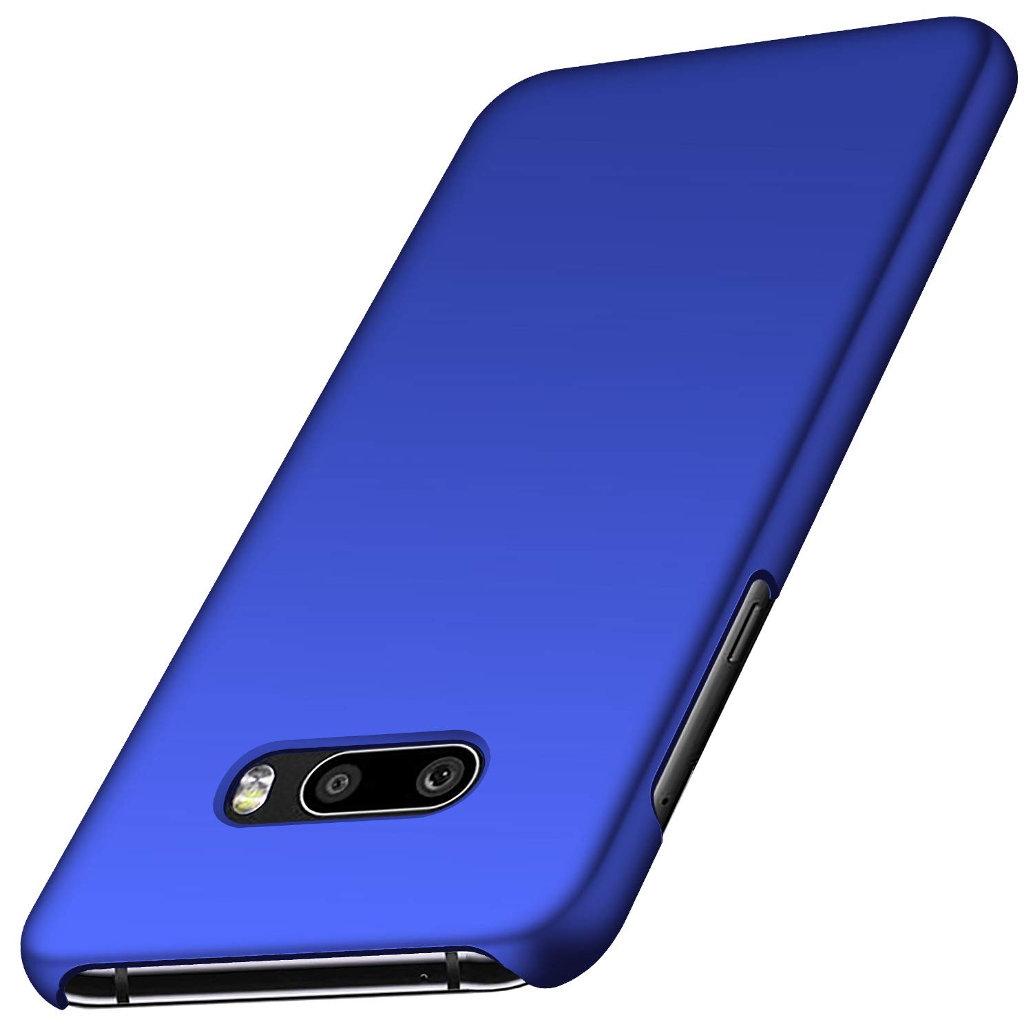 GOGODOG Compatible with LG G8X Case Full Cover Ultra Thin Matte Anti Slip Scratch Resistant Back Shell (Blue)