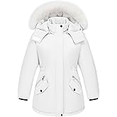 WULFUL Girl’s Winter Parka Coat Long Waterproof Warm Fleece Puffer Jacket