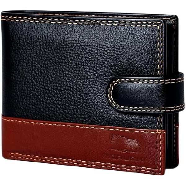 Amazon.com: MORUCHA Men's RFID Blocking Leather Bifold Wallet