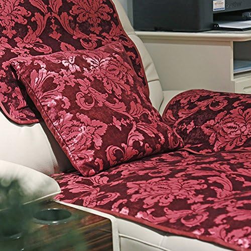 European jacquard sofa slipcovers,Four seasons sofa cushion fabric red chenille sofa towel sofa cover for living room-A 70x240cm(28x94inch)