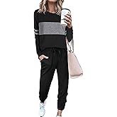 PRETTYGARDEN Womens 2 Piece Sets 2026 Long Sleeve Tops High Waisted Sweatpants Lounge Set Fall Fashion Travel Outfits