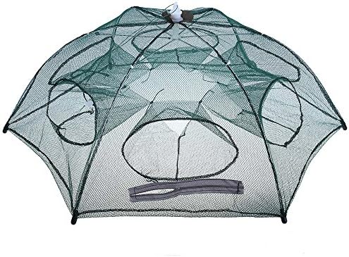 Folded Fishing Net Fish Shrimp Minnow Crab Baits Cast Mesh Trap