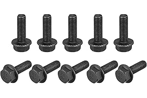 uxcell M8-1.25x25mm Hex Serrated Flange Bolts 10.9 Grade Carbon Steel Screws 10pcs