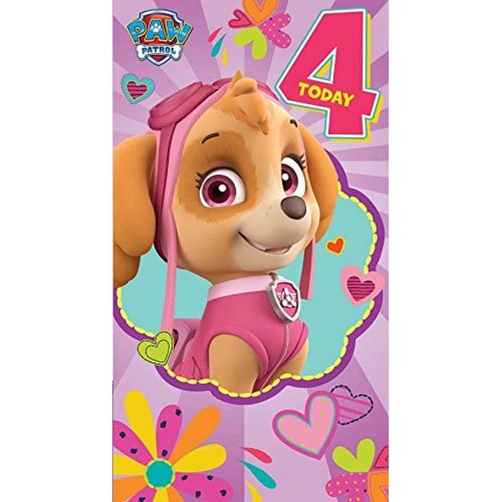 Paw Patrol 4th Birthday Card