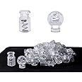 Plastic Cord Locks End Spring Cord Stops Toggles for Drawstrings 60 PCS Clear Drawstring Cord Stopper Lace Locks Spring Fastener for Elastic Paracord Clips Shoelaces Bags Clothing Luggage Backpack…