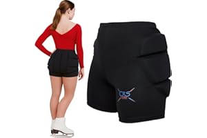 CRS Cross Padded Figure Skating Shorts. Crash Pad Pants for Roller, Inline, Ice Skating, Snowboarding, and Skiing. Fall Impact Protection for Butt, HIPS, and Tailbone