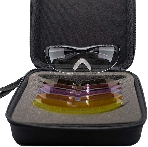 SSP Eyewear Methow 6 Lens RXAble Trap Shooting Glasses Kit with Black Nylon Frames
