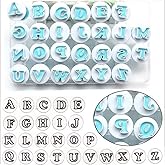 26PCS/Set Cookie Stamp Impress Cookie Cutters Alphabet Letter and Number Fondant Cake Biscuit Mold Letter Shape DIY Cookie Bi