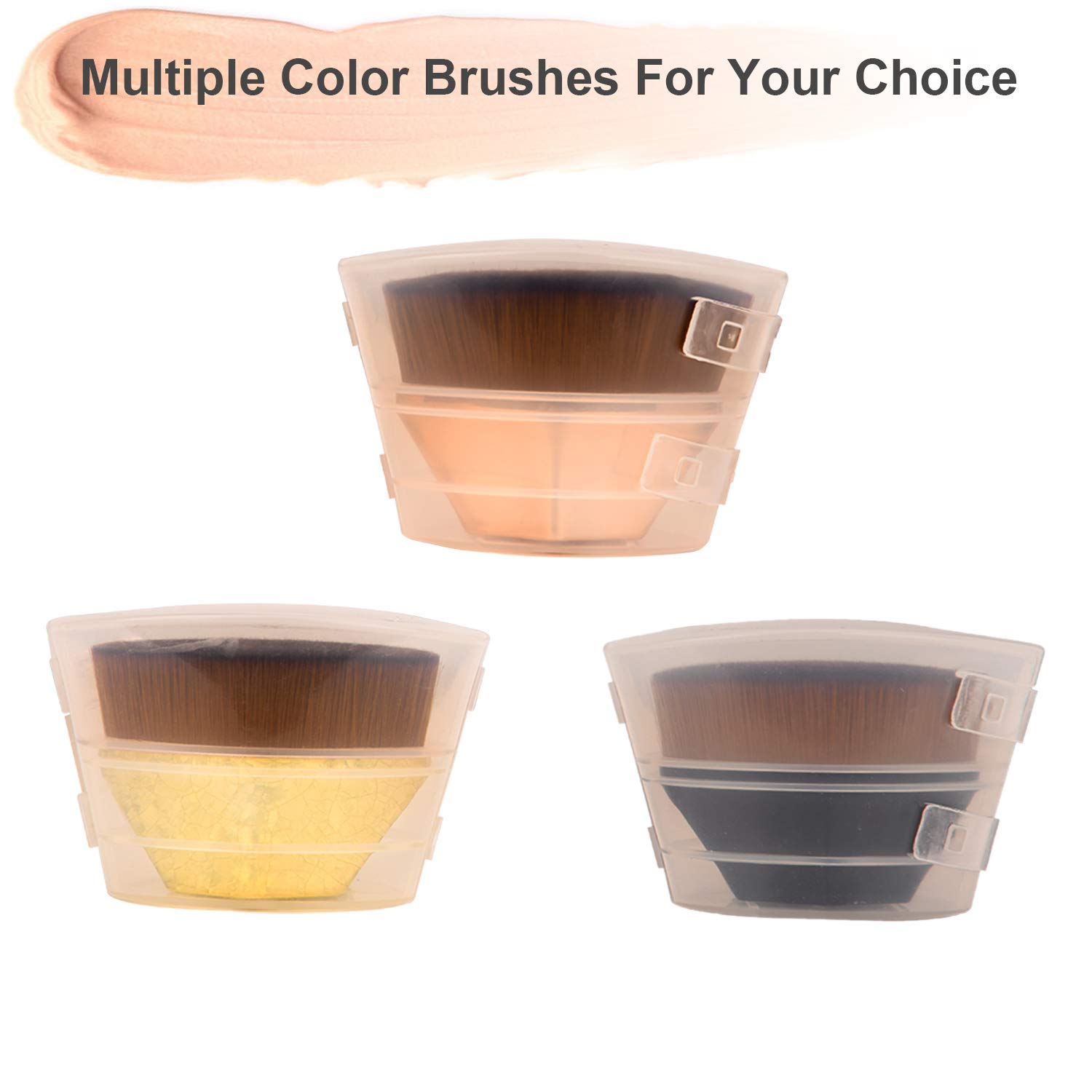 Foundation Makeup Brush, Endoto Kabuki Face Brush Flat Top High-Density Multifunctional for Flawless Powder, Blending Liquid or Cream Cosmetics with Portable Case: Beauty