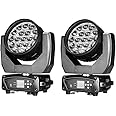 Boulder Pro 19x15W Zoom Wash Moving Head with Variable White Warm White Plus Cool White 2in1 LEDs Ideal for Church, Theater, Studio, Stage,Events, etc… (2pcs Packed)