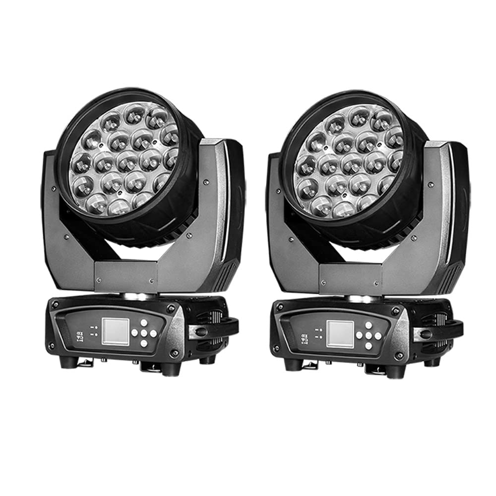 Photo 1 of Boulder Pro 19x15W Zoom Wash Moving Head with Variable White Warm White Plus Cool White 2in1 LEDs Ideal for Church, Theater, Studio, Stage,Events, etc… (2pcs Packed)