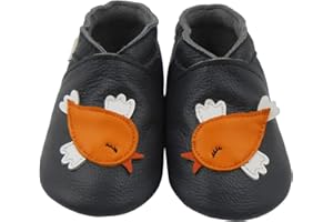 mepiq Crib shoes baby moccasins for boys girls toddler soft leather baby walking shoes slippers