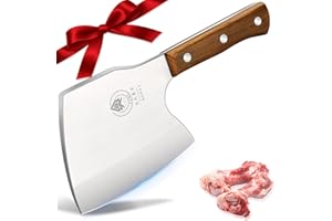 Plys Meat Cleaver Heavy Duty Butcher - Axe Bone Knife 6 Inch,Bone Knife for Meat Cutting Axe Bone Chopper, Stainless Steel Th
