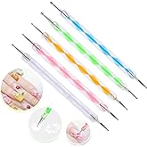 5 pc 2 Way Dotting Pen Tool Nail Art Tip Dot Paint Manicure kit (5PC)