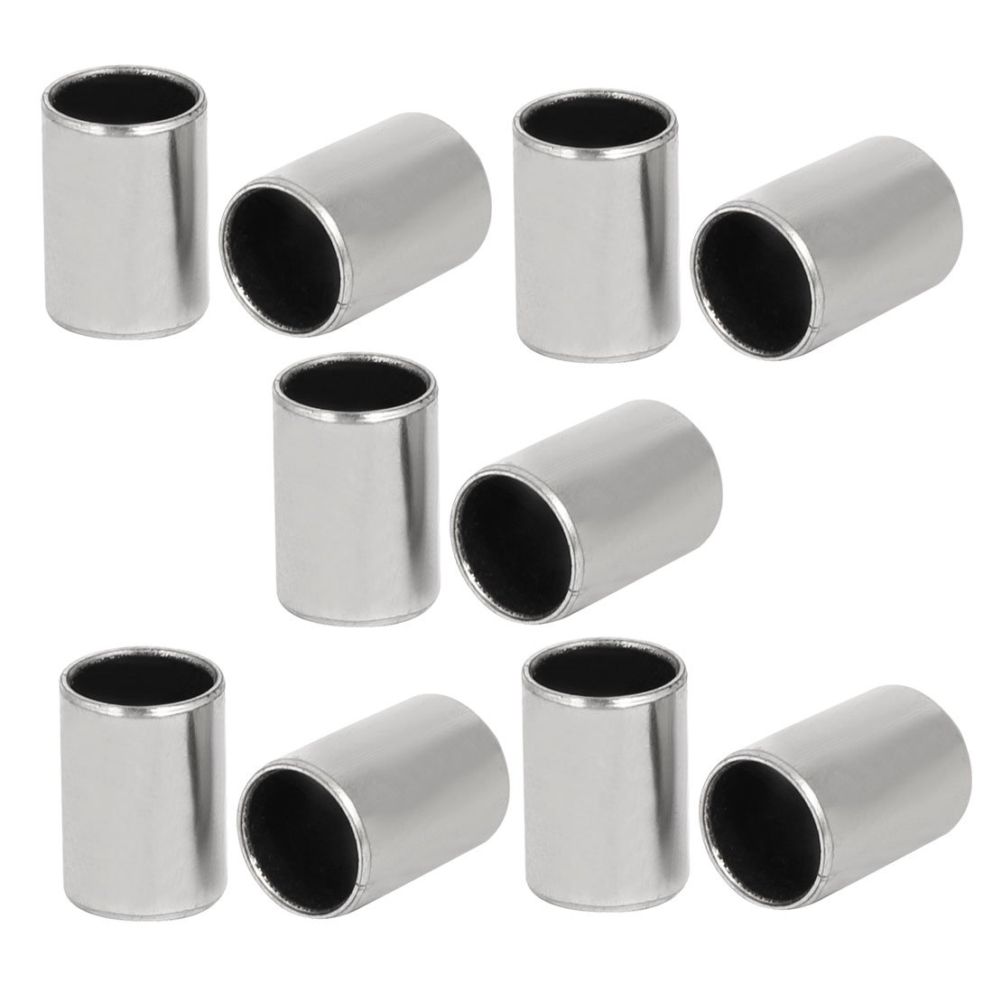 sourcingmap 14mmx12mmx20mm Self-lubricating Oilless Bearing Sleeve Composite Bushing Silver Tone 10pcs