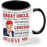 Viberty Uncle Gifts - Uncle Christmas Gift From Niece Nephew - Fathers Day, Birthday, Christmas Idea - Funcle Ceramic Mug 11oz