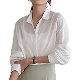 Arssm Sheer Tops for Women Sheer Button Up Blouse Long Sleeve Sexy See Through Tops Mesh Shirts