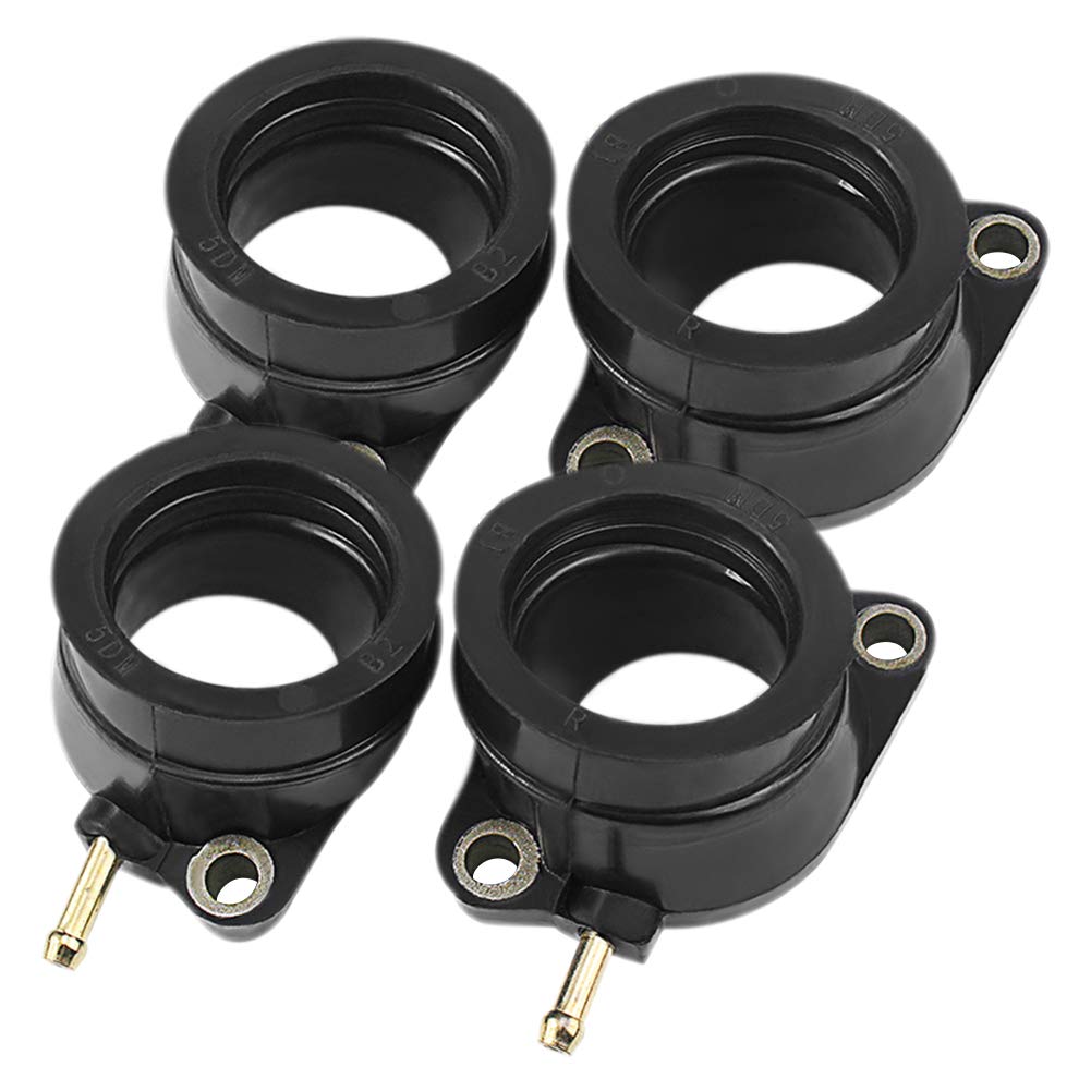 Cyleto Motorcycle Left & Right Carburetor Intake Manifold Boot Joint For FZS600 FAZER 600 1998-2003