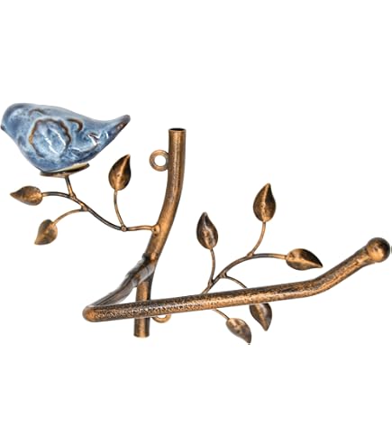 STYLENT Solid Brass Bird Toilet Paper Roll Holder – Antique Finish, Wall Mounted, Vintage Bathroom Decor
