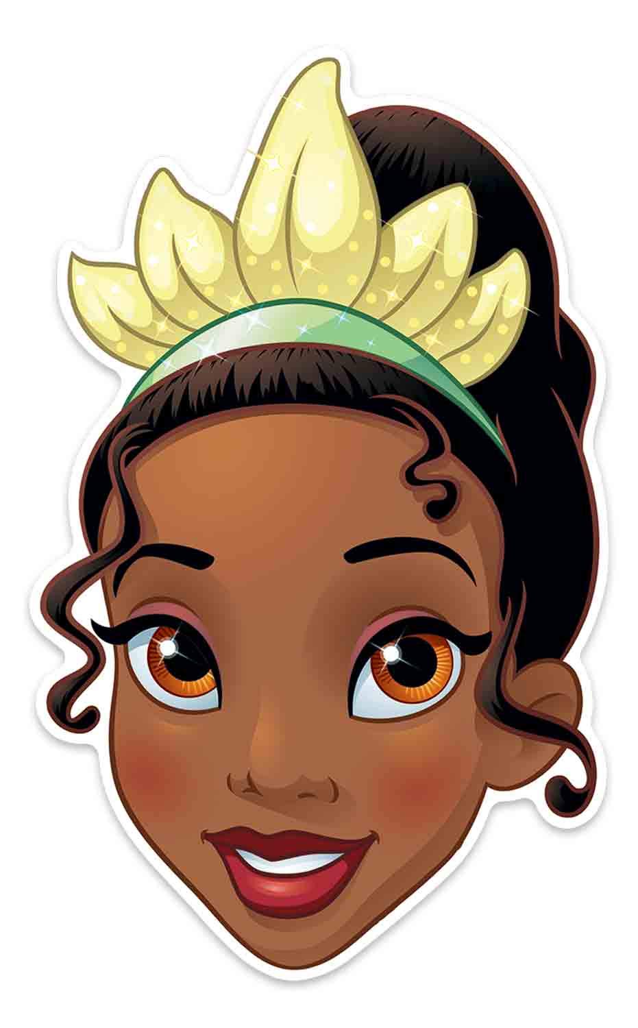Star Cutouts Printed Card Mask of Tiana