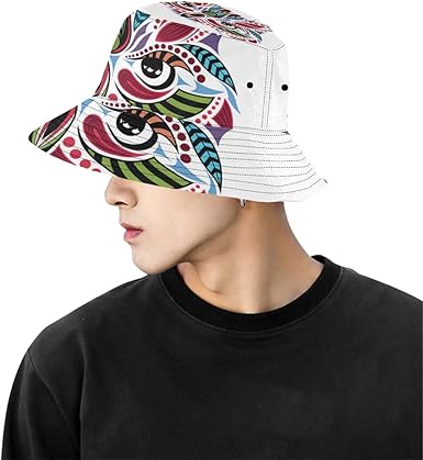 Fishing Hats For Girls Cartoon Beautiful Indian Owl Animal Summer