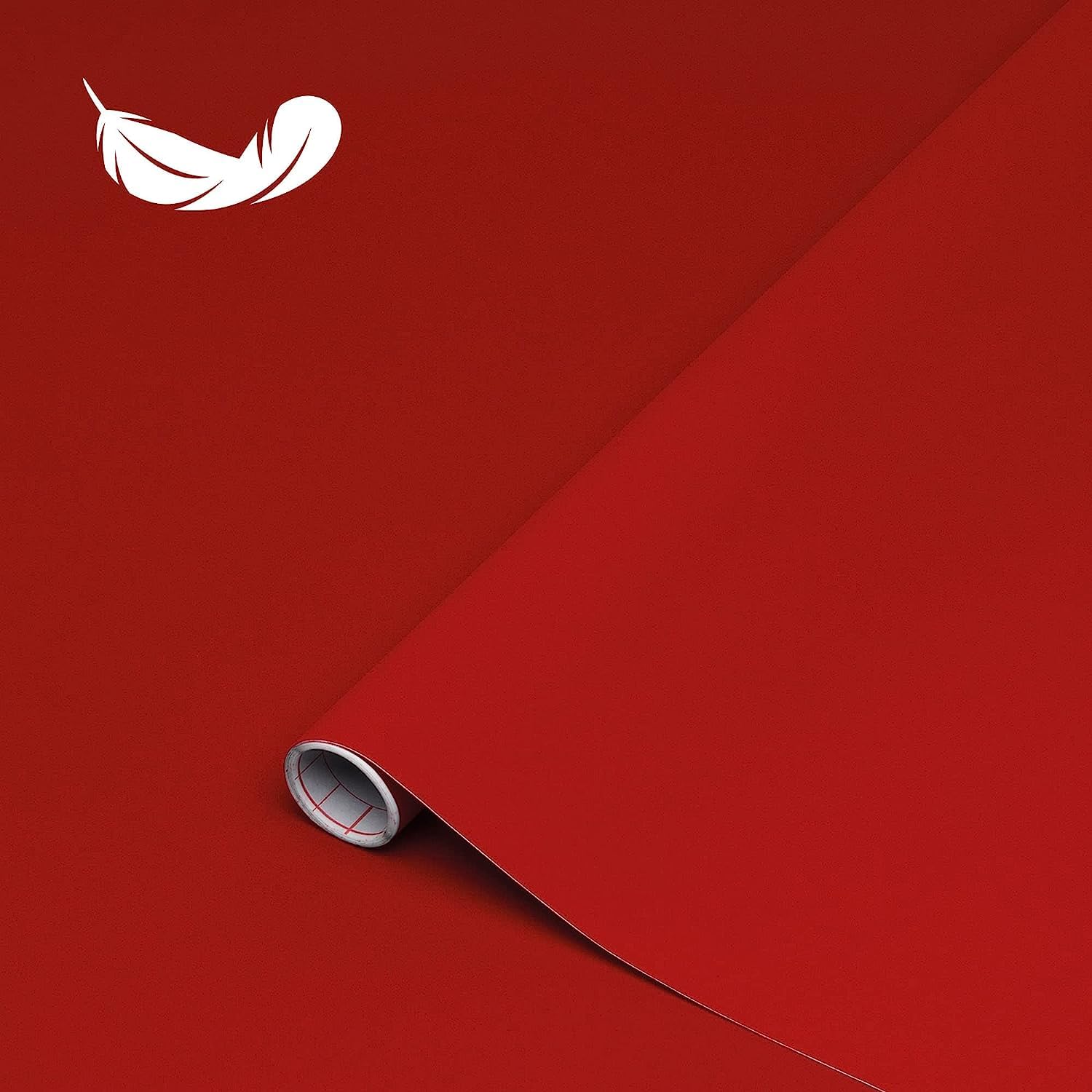 d-c-fix vinyl wrap Red velvet 45 cm x 1 m - sticky back plastic roll for furniture, kitchen & cupboards - contact paper sticker self adhesive film — image 1