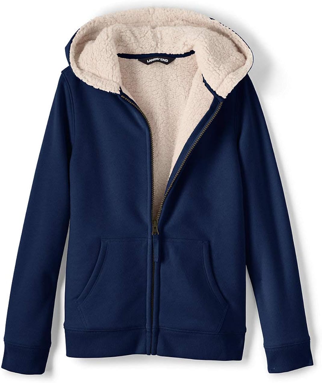 Lands' End Kids Sherpa Lined Zip Hoodie: Clothing