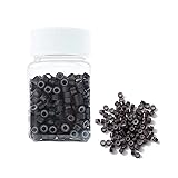 1000 Silicone Micro Link Rings 5mm Lined Beads