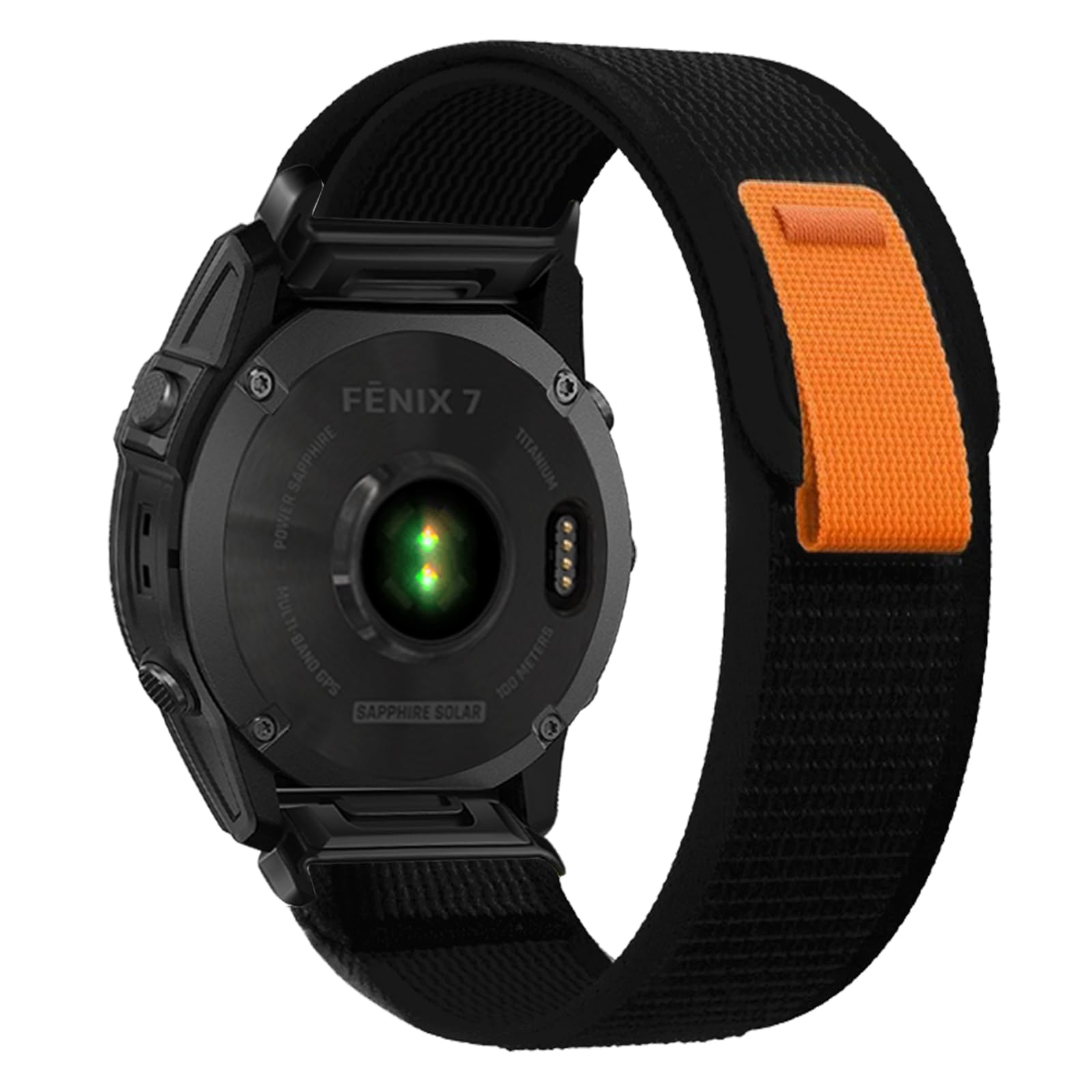 SumRioo QuickFit 22mm Watch Strap for Garmin Fenix 8/8 Solar 47mm/Fenix E/Fenix 7 Pro/Fenix 7/6 Pro/6/5 Plus/5, Nylon Trail Loop Band for Garmin Forerunner 965/955/945/935, Epix 2, Black