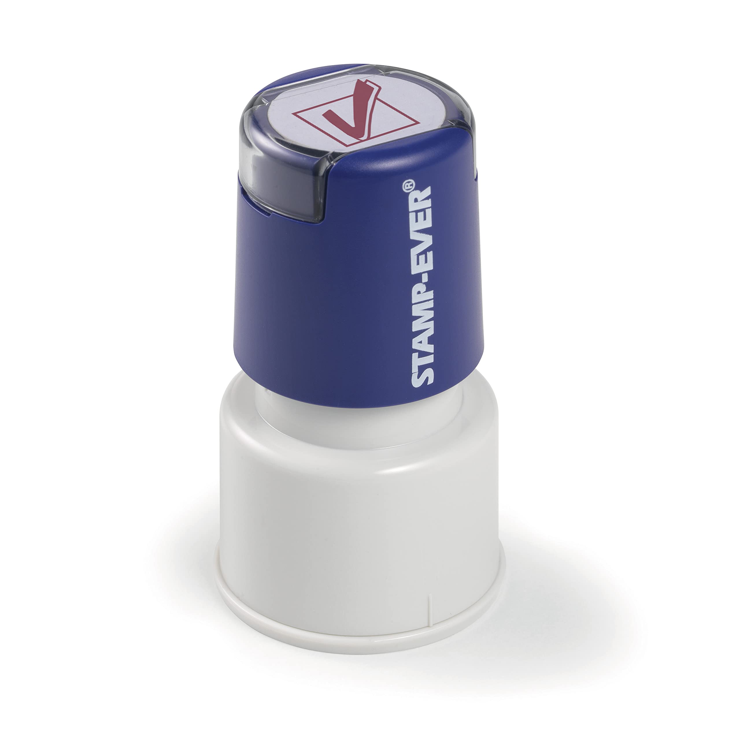 Photo 1 of Stamp-Ever Pre-Inked Message Stamp – Checkmark, Red Ink – Impression Size: 3/4" Round