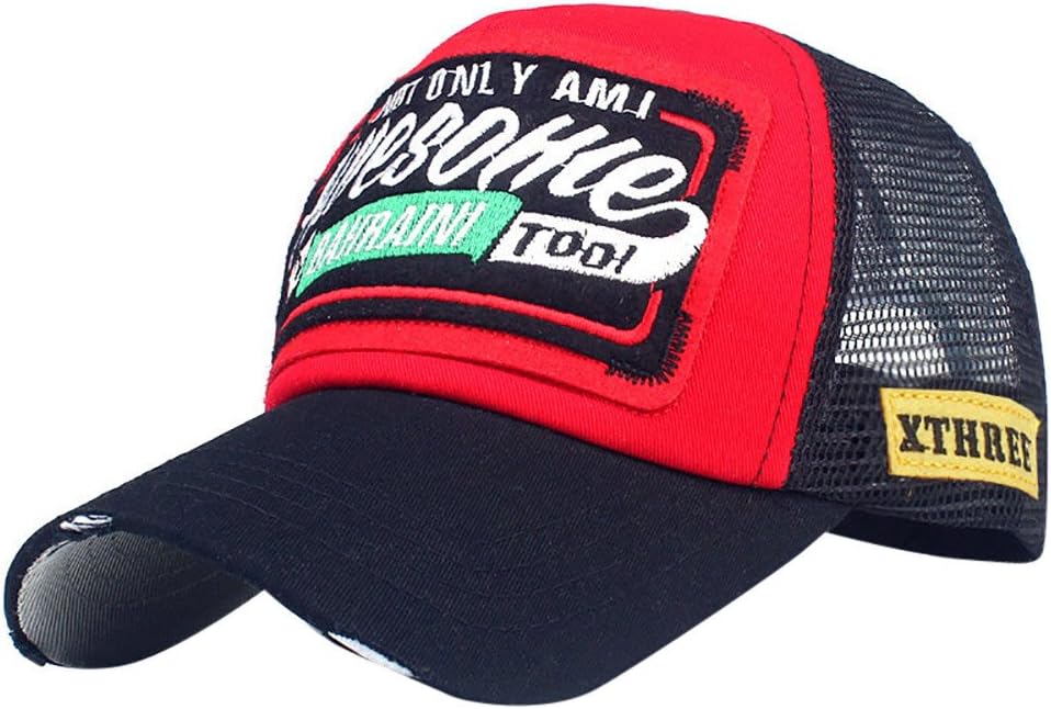 QUINTRA  Embroidered Summer Cap Mesh Hats for Men Women Casual Hats Hip Hop Baseball Caps