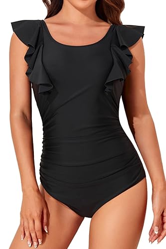 Smismivo High Neck Swimsuit for Women Modest One Piece Bathing