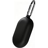 Geiomoo Silicone Case for Anker Soundcore V20i, Protective Cover with Carabiner (Black)