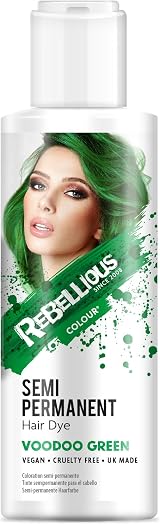 PaintGlow Rebellious Colours Voodoo Green 100ml Vegan Semi Permanent Dye