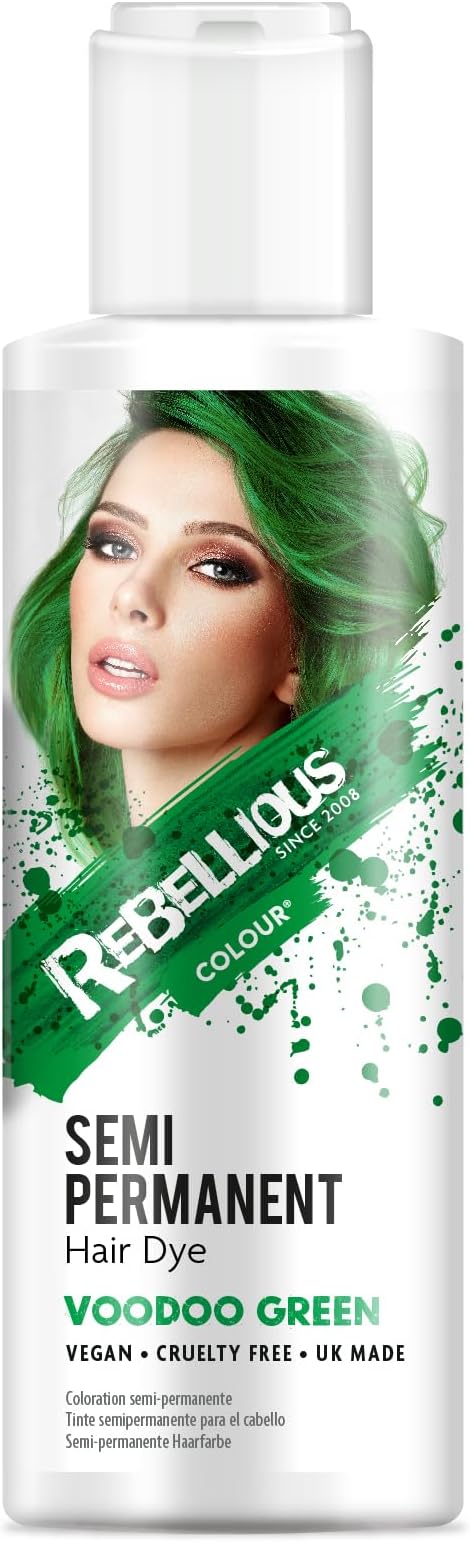 PaintGlow Rebellious Colours Voodoo Green 100ml Vegan Semi Permanent Dye