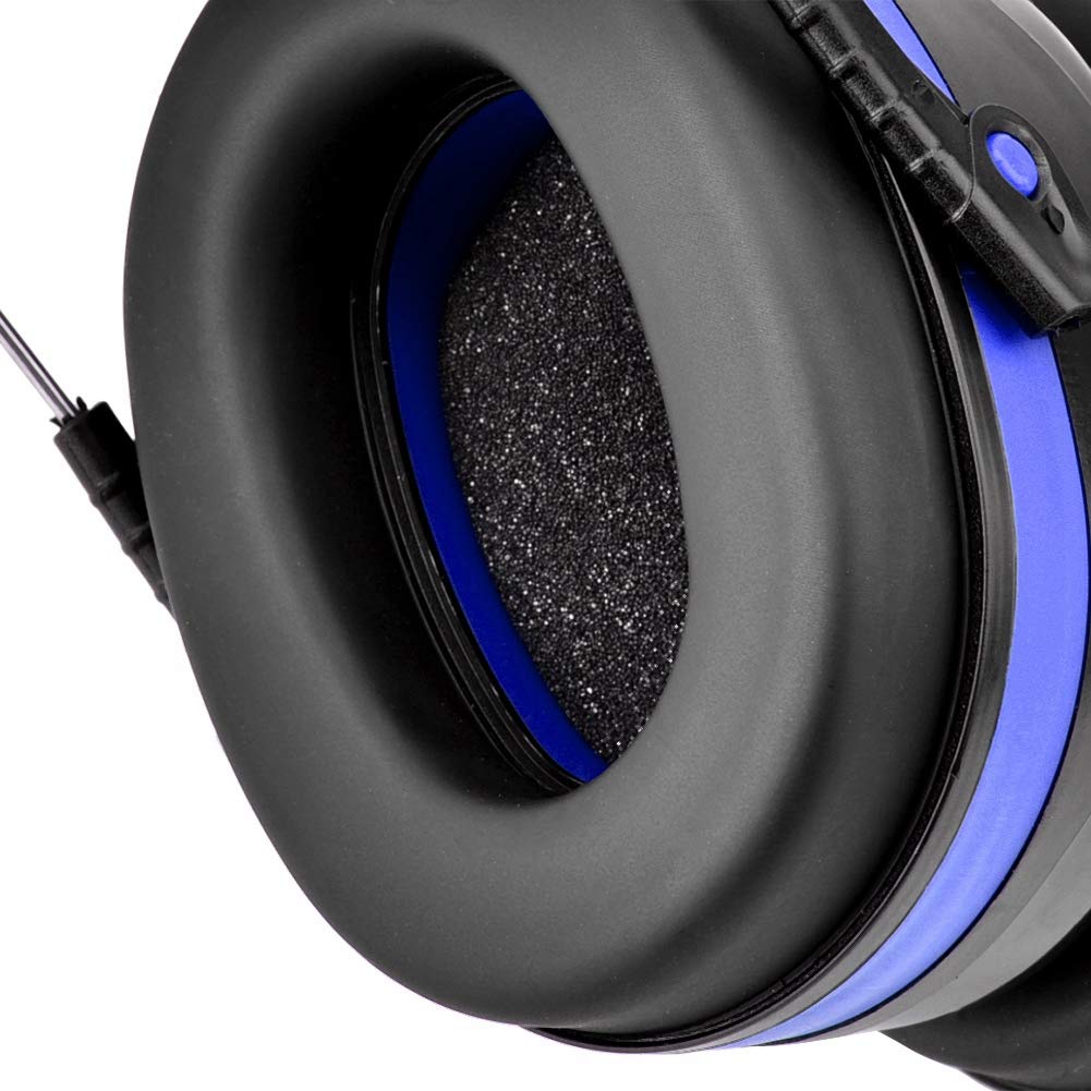 01 02 015 Ear Defenders, Lightweight Professional Ear Protectors Soft And Comfortable for Kids And Adults for Hearing Protection for Sleep Study Work Travel Racing(blue)