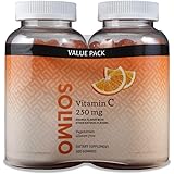 Amazon Brand - Solimo Vitamin C 250mg, 150 Gummies, 2 Gummies per Serving (Pack of 2)