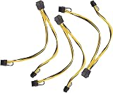 Bcowtte 24x 8 Pin to 6+2 Pin PCIe PCI-E Power Splitter Cable GPU Graphics Card view 6