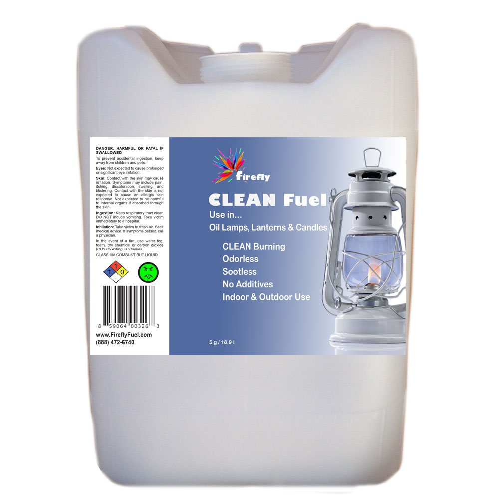 Bulk Firefly CLEAN Fuel Lamp Oil 5 Gallons Smokeless Virtually