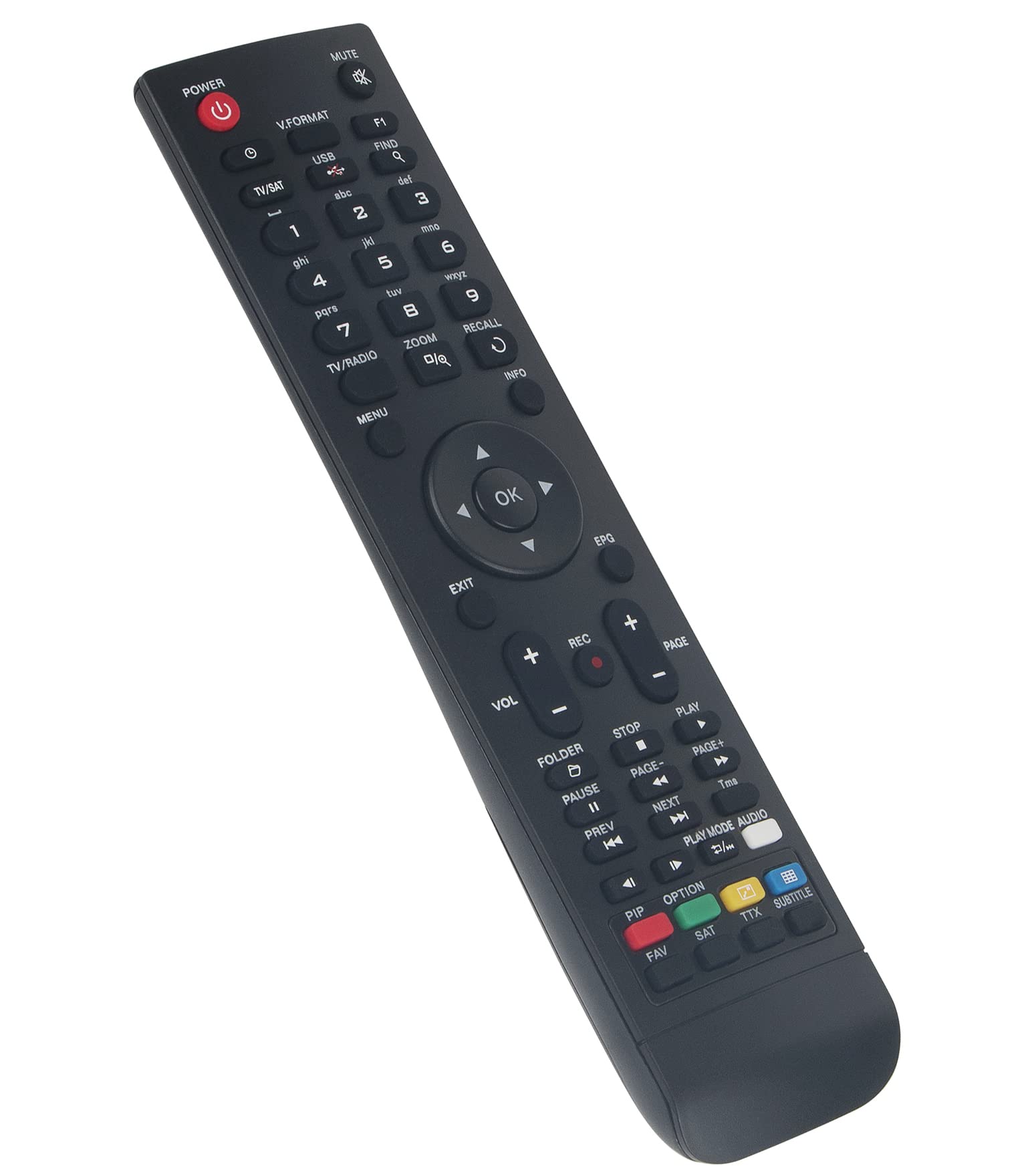 VINABTY Remote Control Replacement Suit for AMIKO Retro Game Console Amiko Impulse T2/C; Amiko Impulse T2/C WiFi; Amiko Impulse 265 T2/C; SHD-8320 SHD-8330 SHD-8340