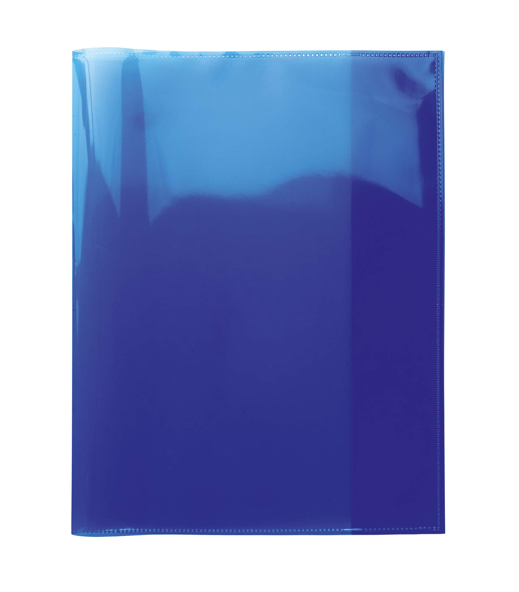 HERMA 19622 Quart Transparent Blue Notebook Covers, Pack of 10, Book Covers Made of Durable, Wipe-Clean & Extra Thick Polypropylene Film, Transparent Notebook Cover Set for School Notebooks, Coloured