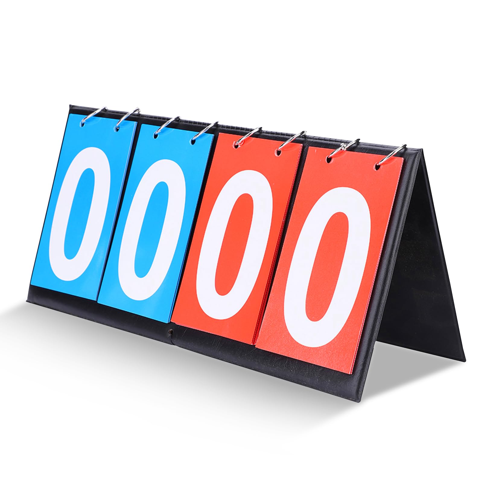 equlup Scoreboard, 2/3/4 Digit Portable Flip Sports Scoreboard Flipper Multi Sports Score Counter Keeper for Table Tennis Basketball Soccer(4-digit)