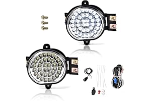 CNNELL LED Fog lights Compatible with Dodge Ram 1500 2002-2008/ Fit Dodge Ram 2500 3500 2003-2009 Super Bright (Fog Lights)
